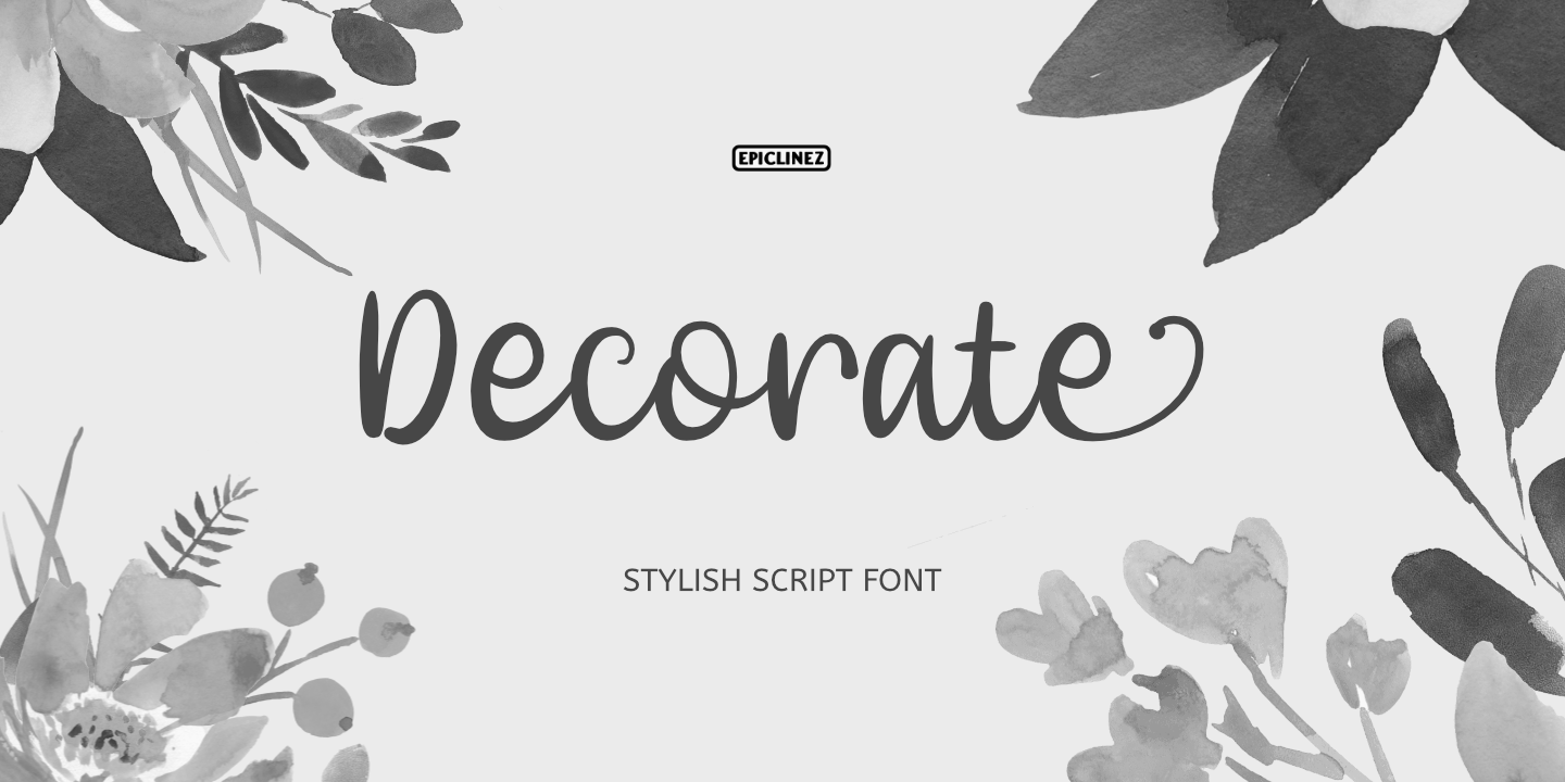 Example font Decorate #1